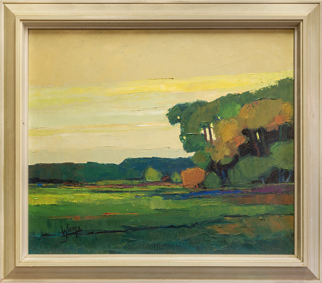 landschap met gele lucht