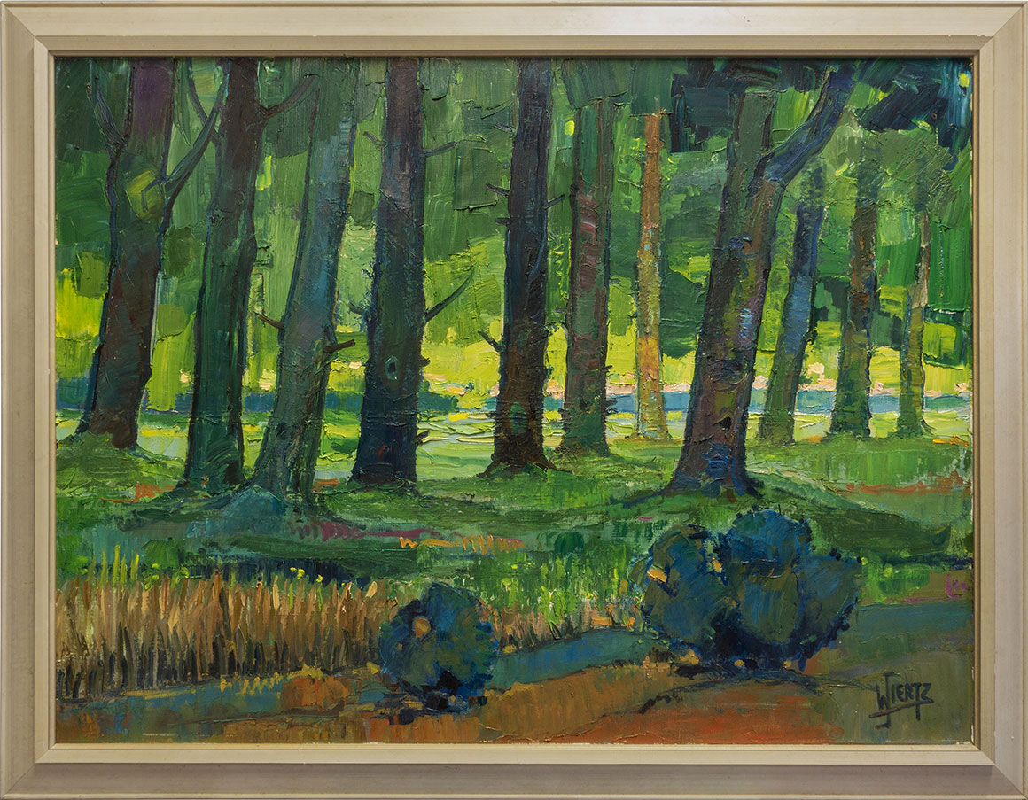bomen voor het beekje